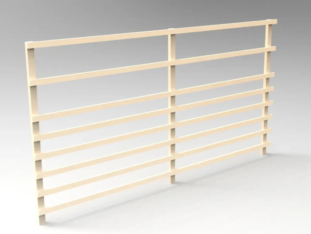 3 m Hordengatter Element als Render