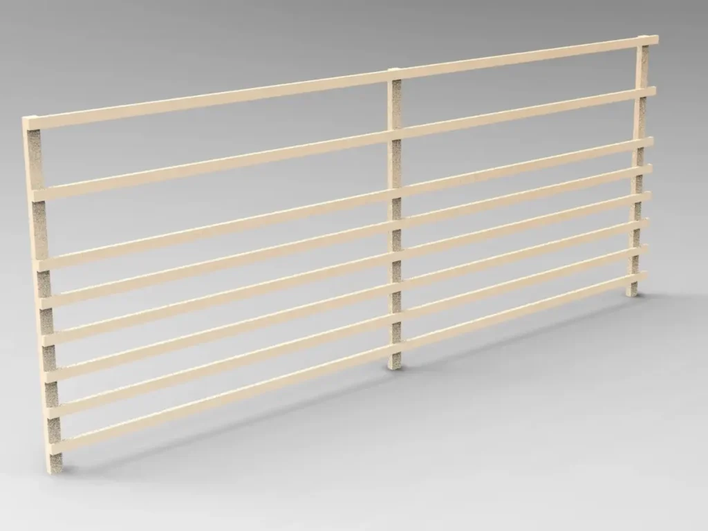 4 m Hordengatter Element als Render